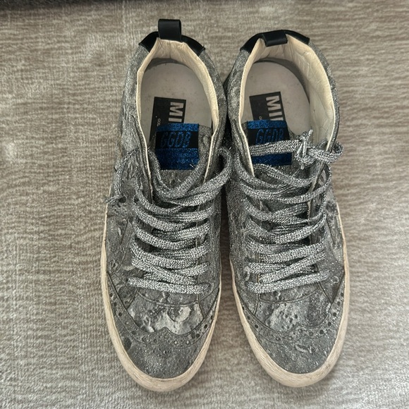 Golden Goose Glitter coated fabric high top sneakers - Picture 3 of 4
